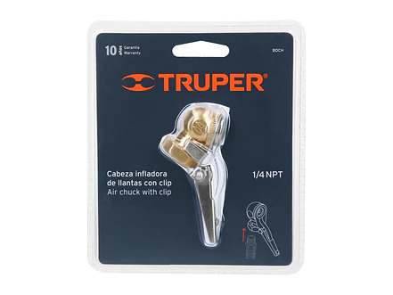 Cabeza infladora de ruedas con clip, hembra TRUPER 19026 - Foto 3 | aztools.co