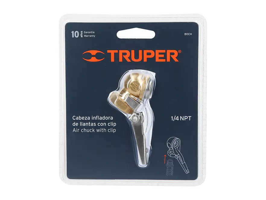 Cabeza infladora de ruedas con clip, hembra TRUPER 19026 - Foto 3 | aztools.co