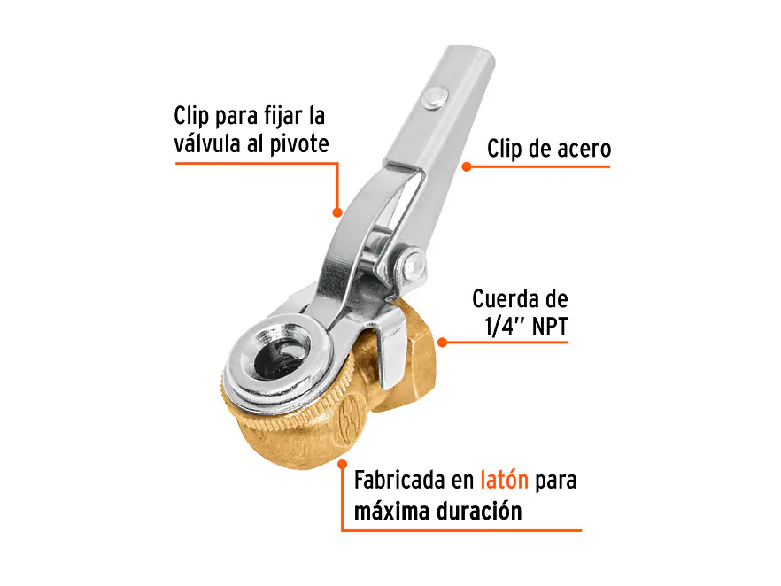 Cabeza infladora de ruedas con clip, hembra TRUPER 19026 - Foto 2 | aztools.co