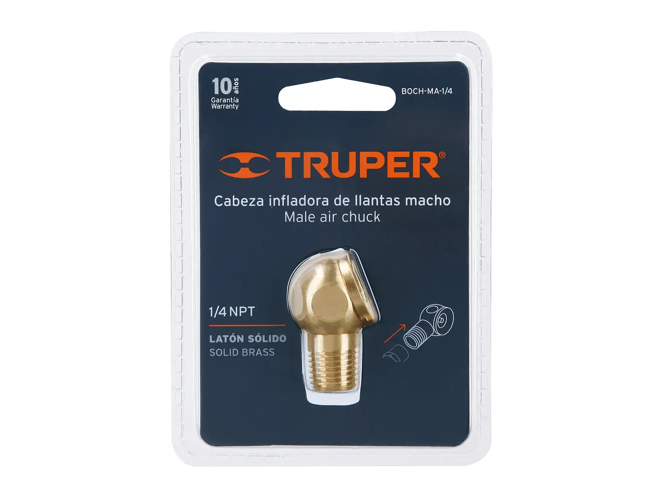 Cabeza infladora de ruedas, macho TRUPER 19087 - Foto 3 | aztools.co