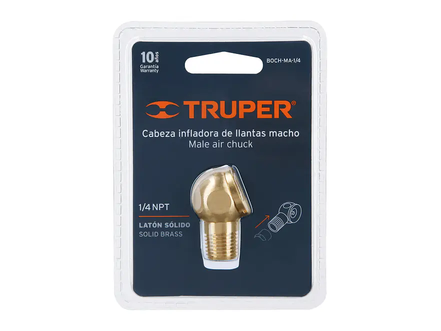 Cabeza infladora de ruedas, macho TRUPER 19087 - Foto 3 | aztools.co