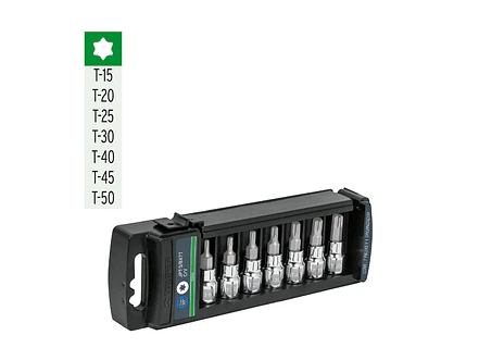 Juego de copas, punta torx Truper 14171, mando 3/8