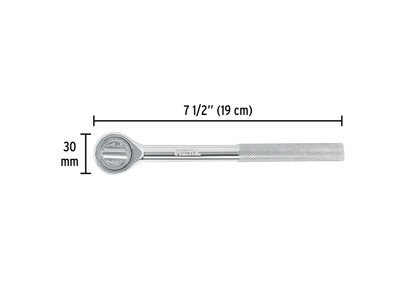 Ratchet cabeza redonda mando 3/8