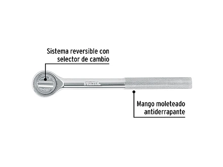 Ratchet cabeza redonda mando 3/8