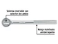 Ratchet cabeza redonda mando 3/8