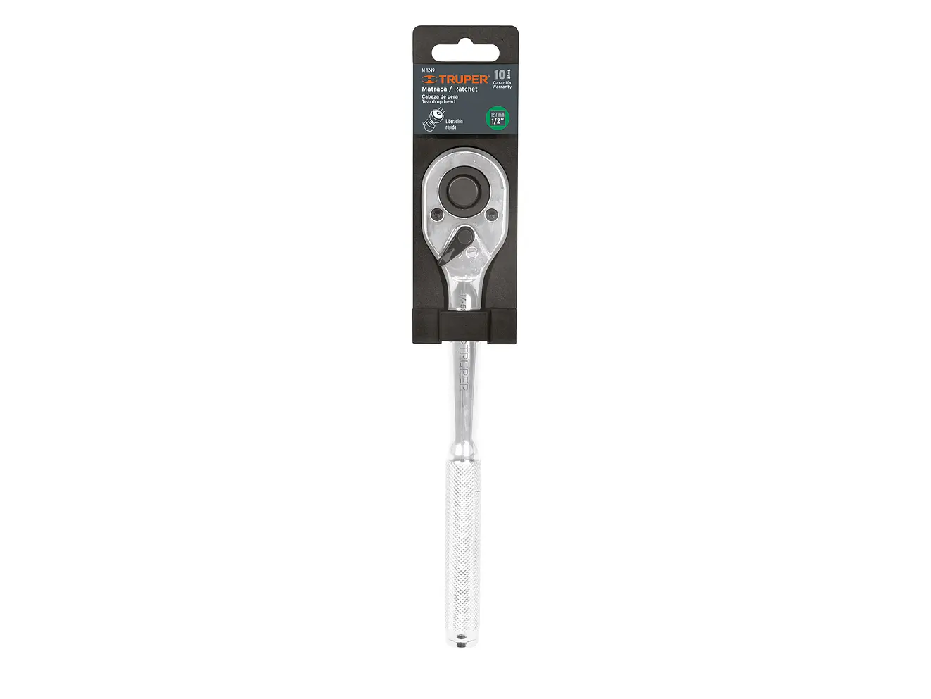 M-1249 Ratchet liberación rápida, cabeza de pera Truper 13410, mando 1/2