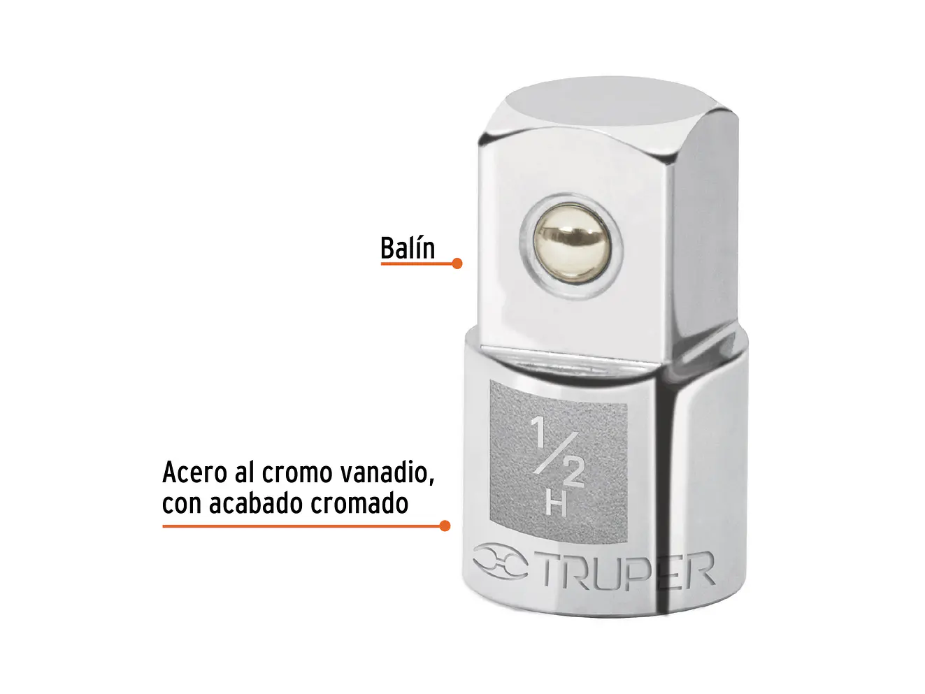 Adaptador para ratchet de mando 1/2