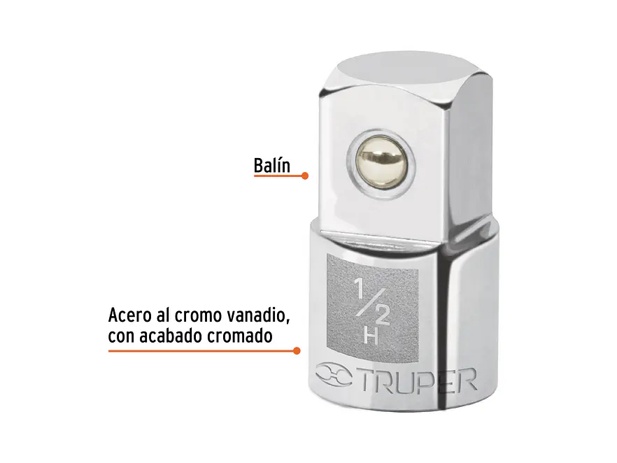 Adaptador para ratchet de mando 1/2