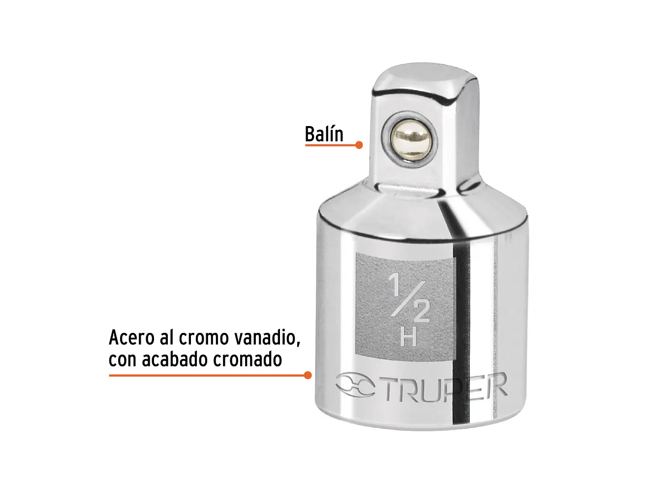 Adaptador para ratchet de mando 1/2