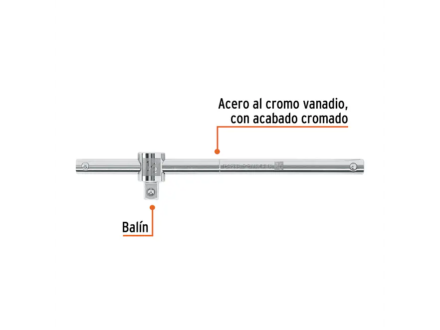 Barra corrediza para copas mando 1/2