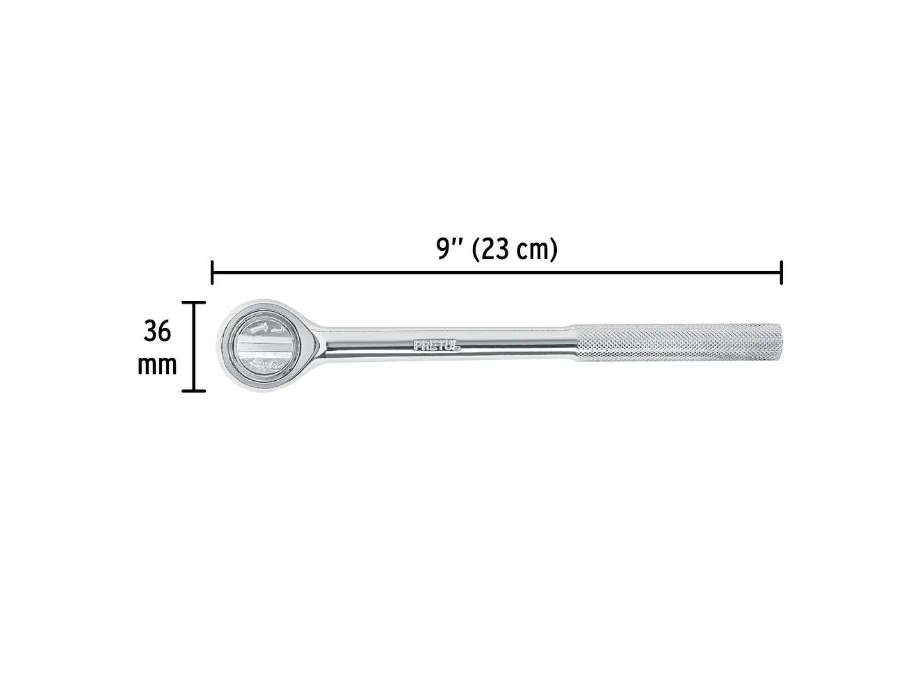 Ratchet cabeza redonda mando 1/2
