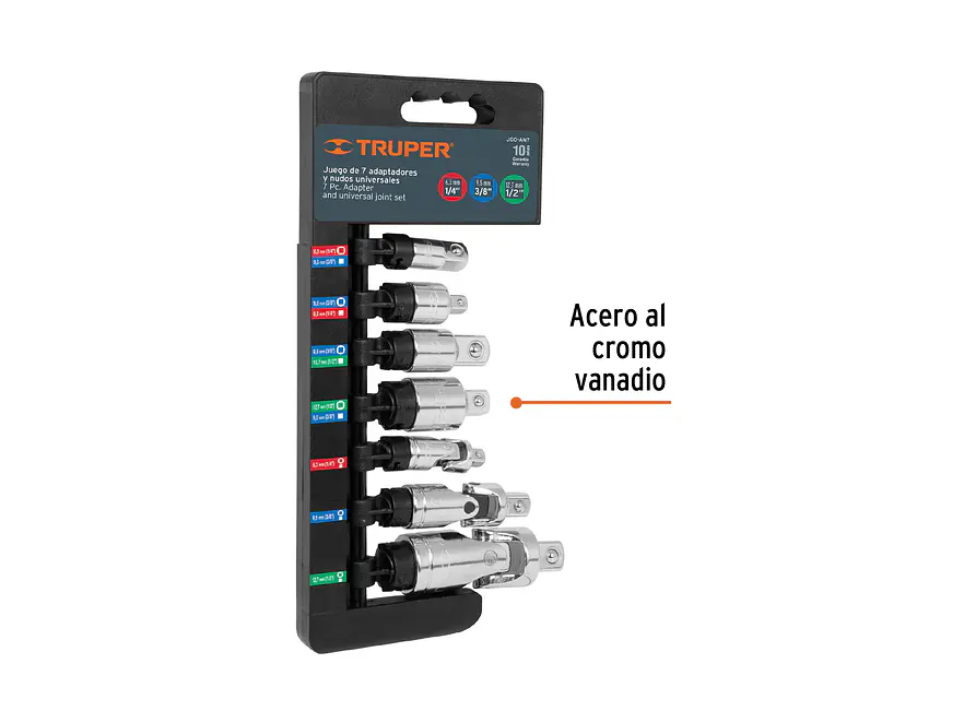 Juego de adaptadores y borrachos, 7 piezas Truper 17844 - Foto 2 | aztools.co