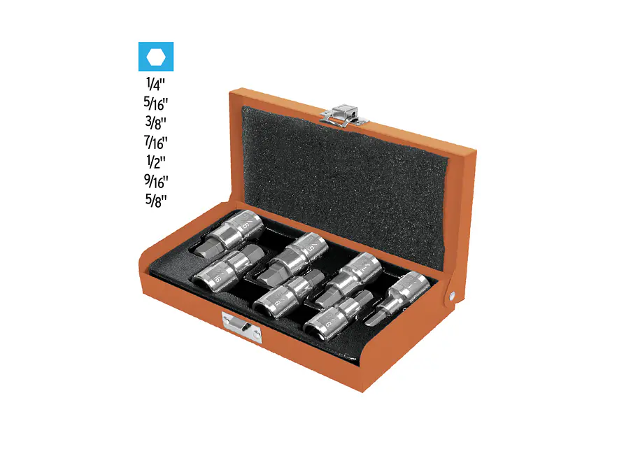 Juego de copas punta hexagonal, mando 1/2