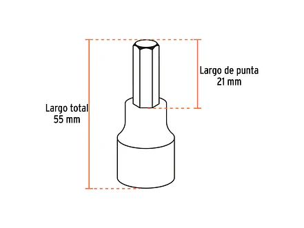 Juego de copas punta Torx, mando 1/2