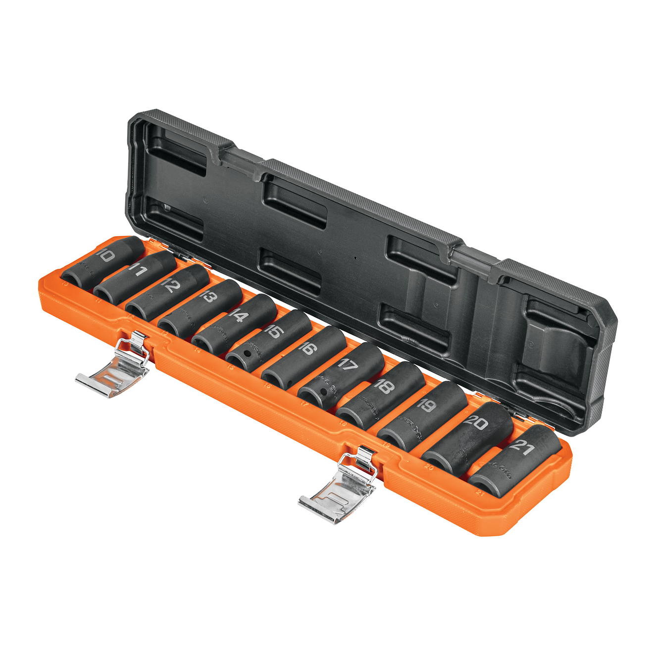 Juego de 12 dados largos de impacto, 6 puntas,cuadro 1/2', m