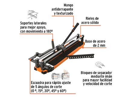 Cortador de Azulejo Truper 100885, 60 cm 25
