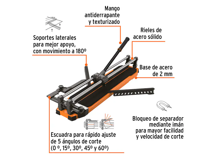 Cortador de Azulejo Truper 100885, 60 cm 25