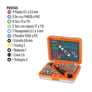 Juego Destornilladores joyero, 43 pzas Truper 14163