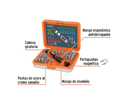Juego Destornilladores joyero, 43 pzas Truper 14163 - Foto 3 | aztools.co
