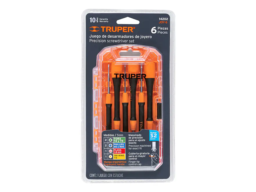 Juego con Destornilladores de joyero, 6 piezas Truper 14202 - Foto 4 | aztools.co