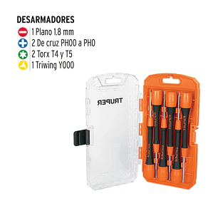 Juego con Destornilladores de joyero, 6 piezas Truper 14202