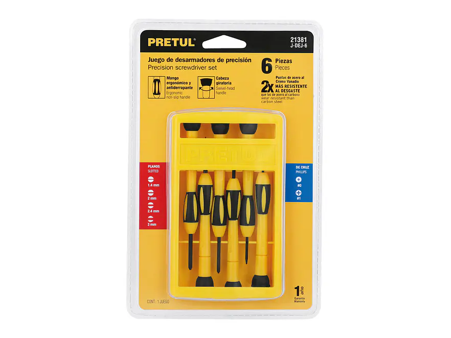 Juego con Destornilladores de joyero, 6 piezas, Pretul 21381 - Foto 4 | aztools.co