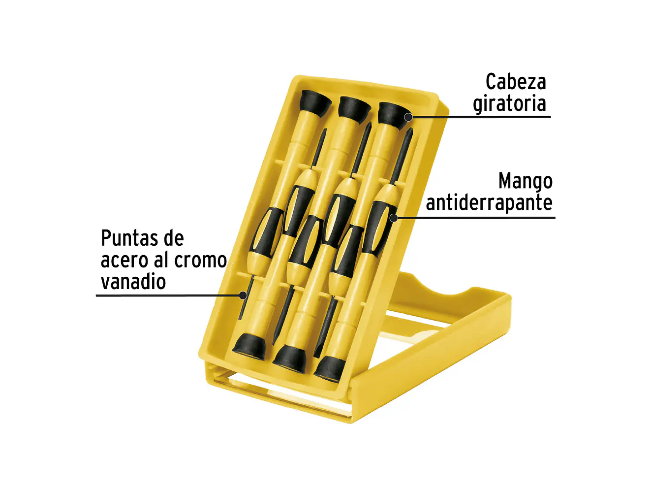 Juego con Destornilladores de joyero, 6 piezas, Pretul 21381 - Foto 3 | aztools.co