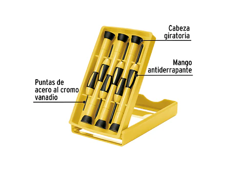 Juego con Destornilladores de joyero, 6 piezas, Pretul 21381 - Foto 3 | aztools.co