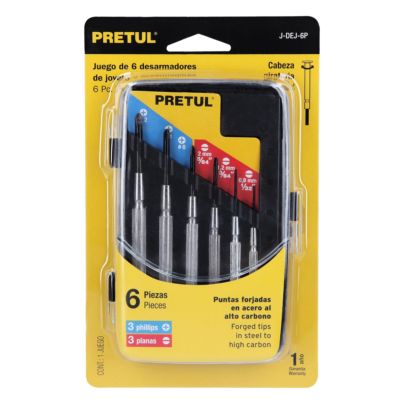 Juego de 6 Destornilladores de joyero clásicos PRETUL 21382 4