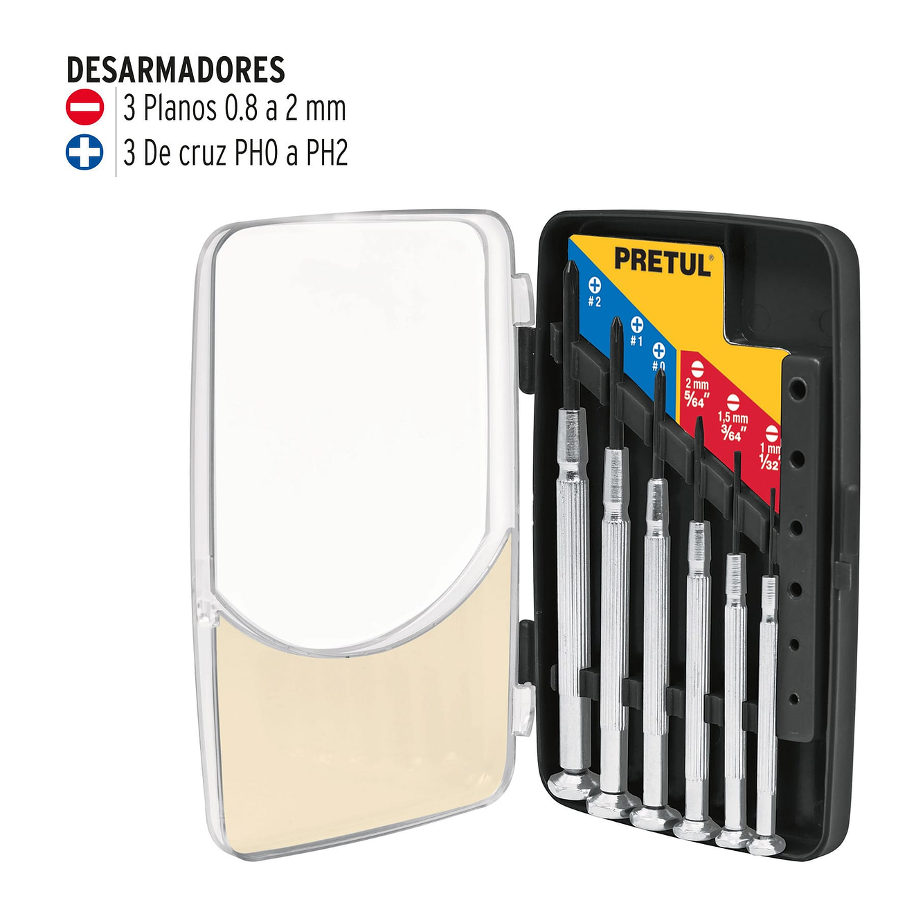 Juego de 6 Destornilladores de joyero clásicos PRETUL 21382 2