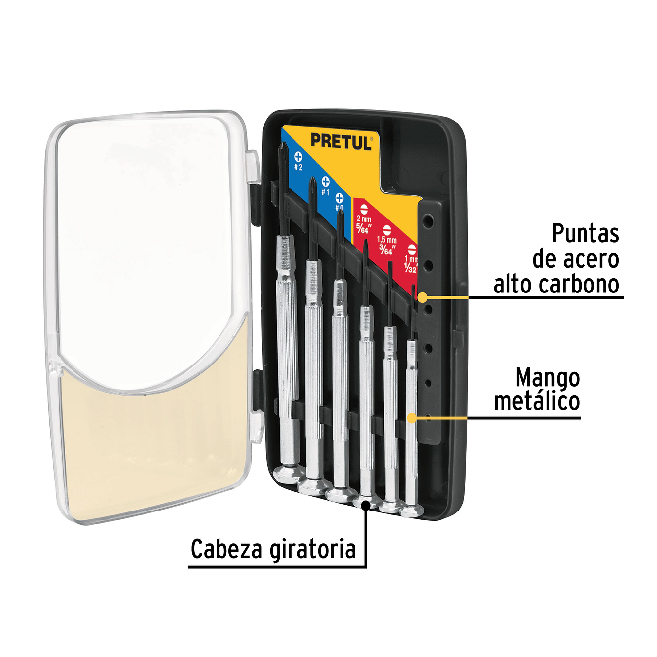 Juego de 6 Destornilladores de joyero clásicos PRETUL 21382 3