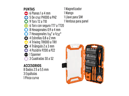 Juego para reparación de electrónica, 77 piezas Truper 100373 - Foto 2 | aztools.co