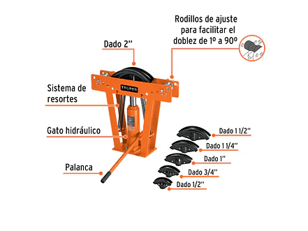 Doblador de tubo hidráulico Truper 12883, 12 toneladas  - Foto 3 | aztools.co