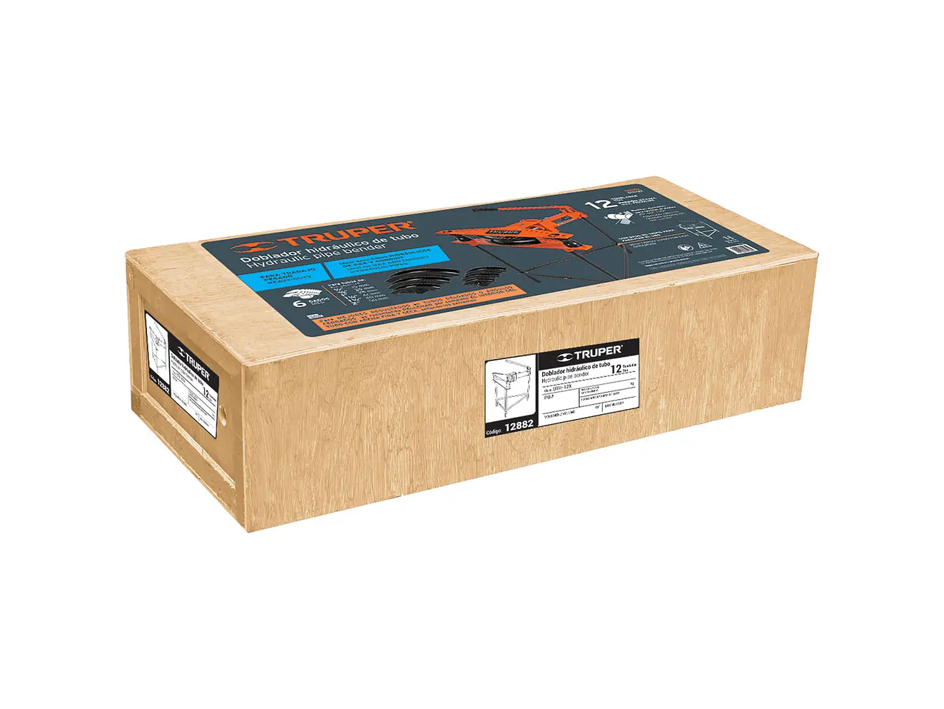 Doblador de tubo hidráulico, 12 toneladas, horizontal