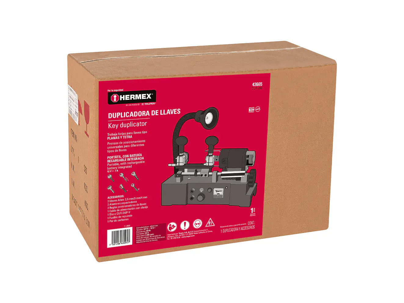 Duplicadora de llaves, 5 tipos HERMEX 43665 - Foto 6 | aztools.co