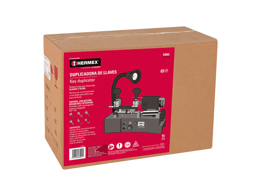 Duplicadora de llaves, 5 tipos HERMEX 43665 - Foto 6 | aztools.co