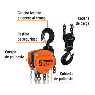 Diferencial Truper 16828 5 Toneladas Triple Engranaje