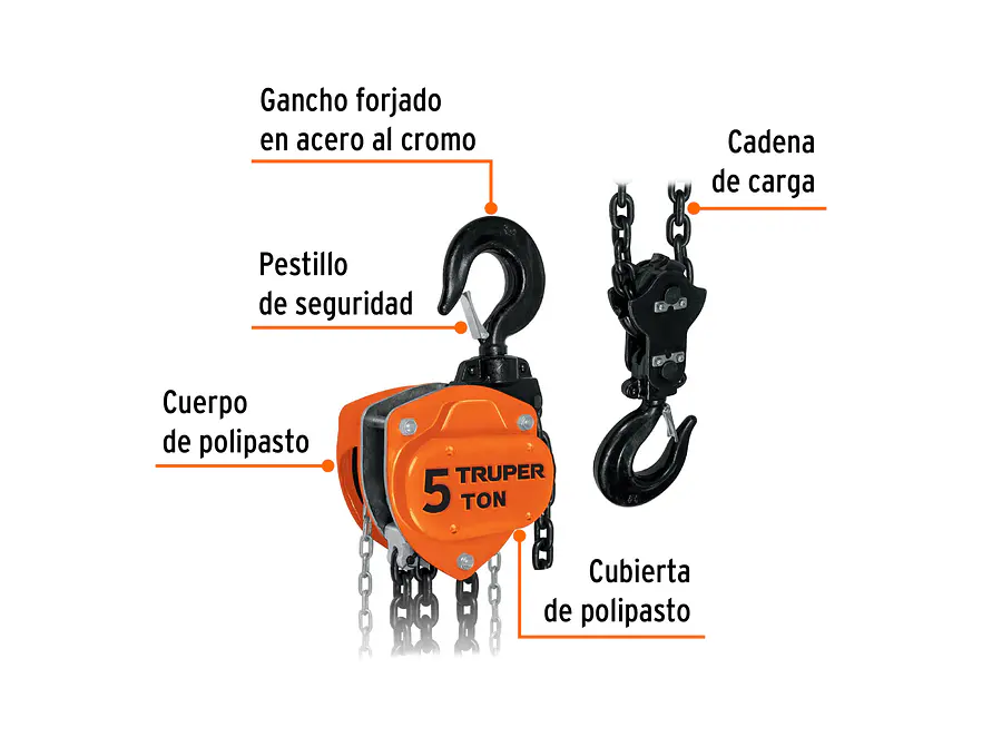 Diferencial Truper 16828 5 Toneladas Triple Engranaje - Foto 2 | aztools.co