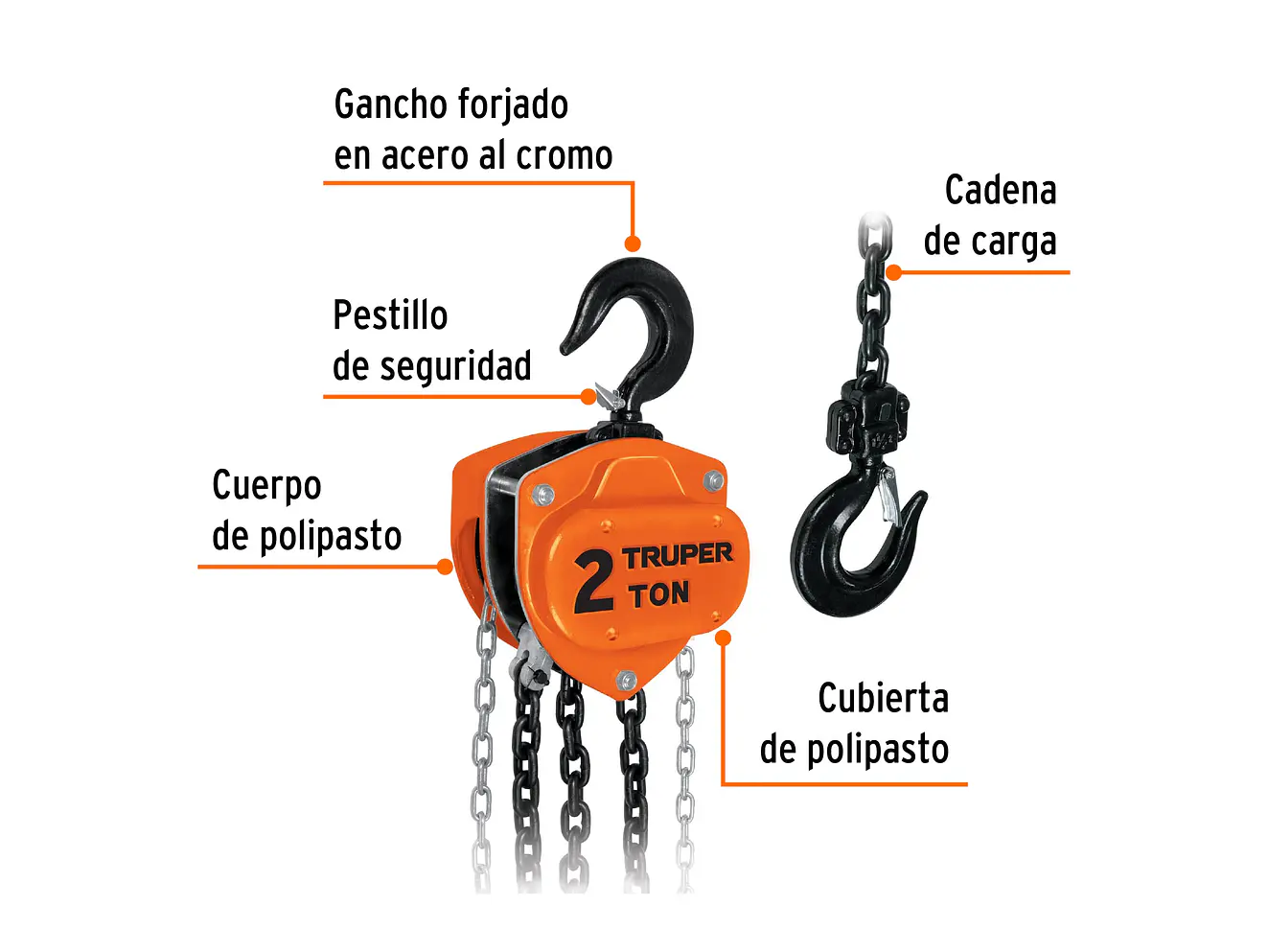 Diferencial Truper 16826 de 2 toneladas   - Foto 2 | aztools.co