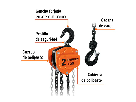 Diferencial Truper 16826 de 2 toneladas   - Foto 2 | aztools.co