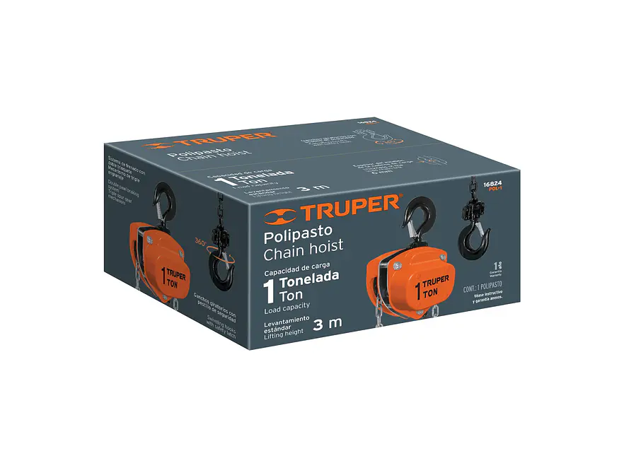 Diferencial Truper 16824 de 1 toneladas  - Foto 4 | aztools.co