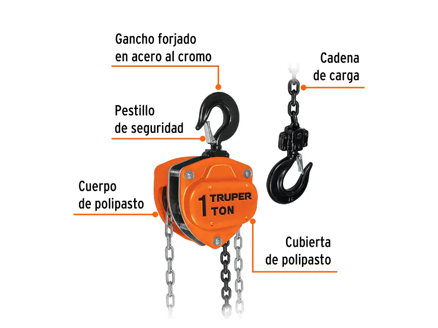 Diferencial Truper 16824 de 1 toneladas  - Foto 2 | aztools.co