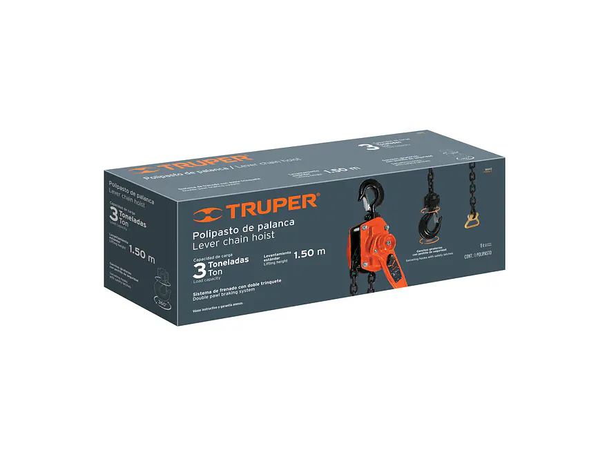 Diferencial de palanca Truper 16843, 3 toneladas - Foto 4 | aztools.co