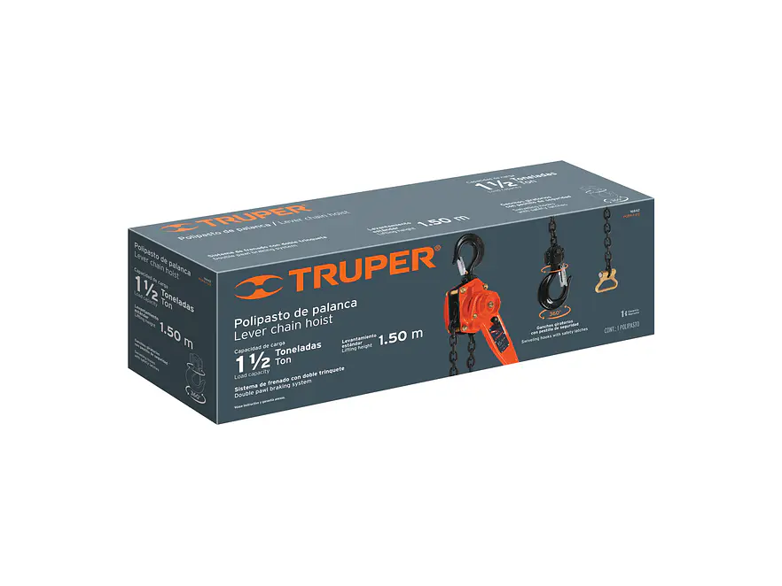 Diferencial de palanca Truper 16842, 1-1/2 toneladas  - Foto 4 | aztools.co