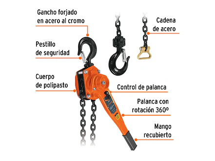 Diferencial de palanca Truper 16842, 1-1/2 toneladas  - Foto 2 | aztools.co