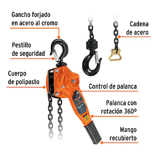 Diferencial de palanca Truper 16840, 3/4 toneladas 