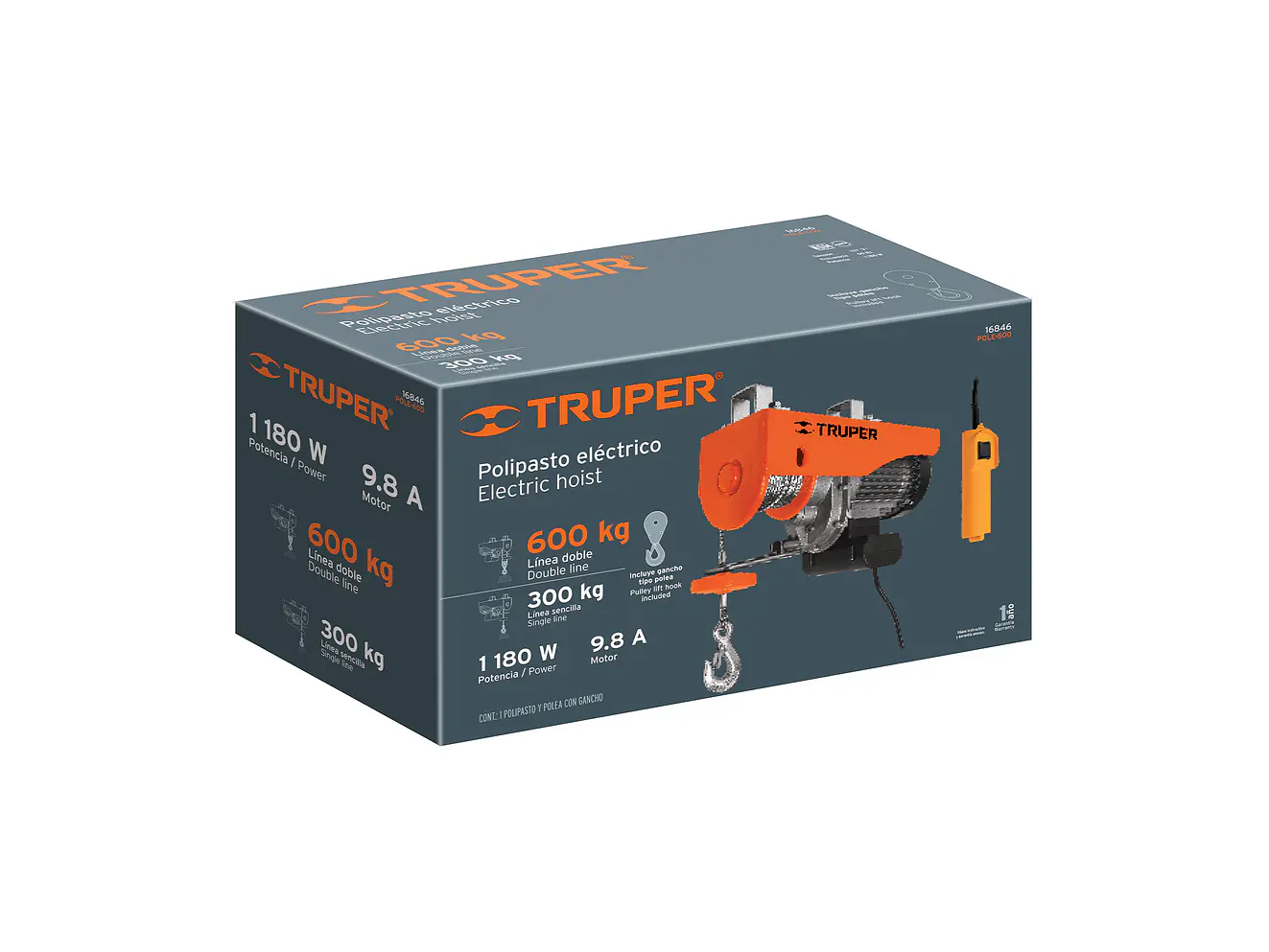 Diferencial eléctrico Truper 16846, 600 kg  - Foto 5 | aztools.co
