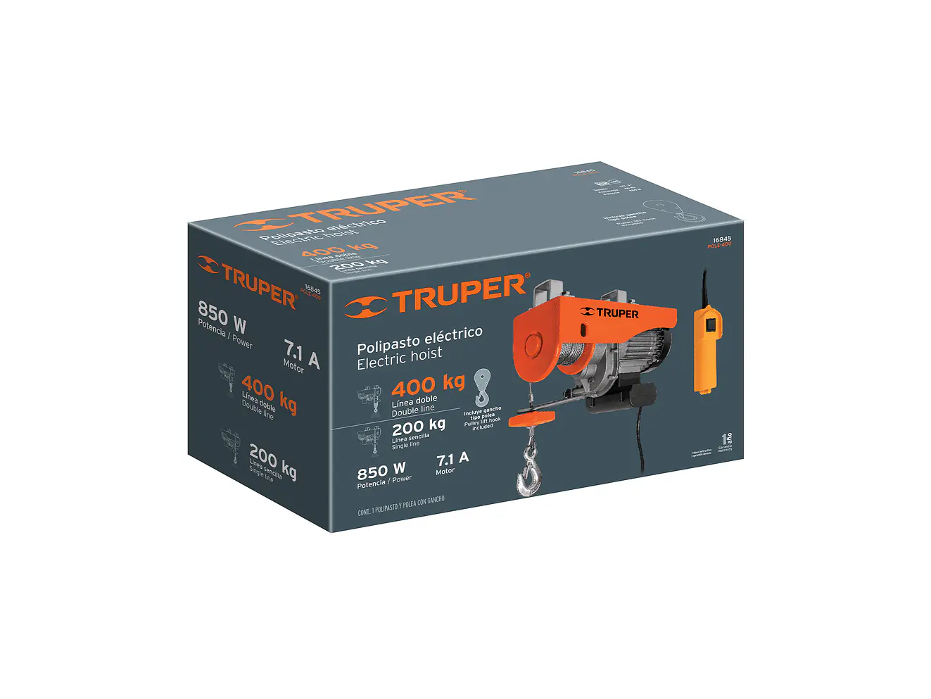 Diferencial eléctrico Truper 16845, 400 kg - Foto 5 | aztools.co
