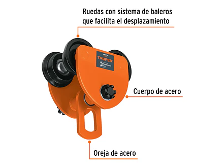 Trole de carga para vigas IPS e IPR, ajustable, 3 Ton