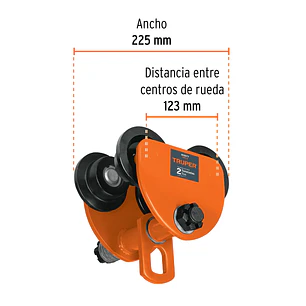 Trole de carga para vigas IPS e IPR, ajustable, 2 Ton